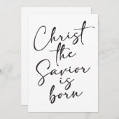Christus Der Erlöser ist Geborene Weihnachtskunst Einladung (Vorne/Hinten)