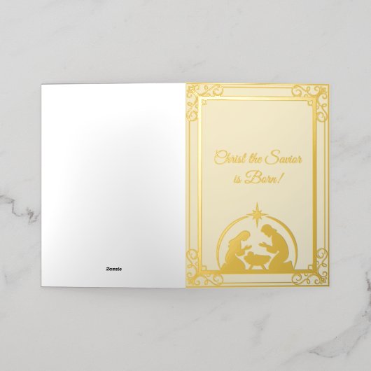 Christus der Erlöser ist Geborener Goldener Fossil (Äußere Ablage)