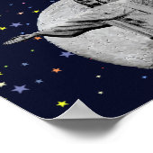 Christus der Erlöser, Mond und Sterne Poster (Ecke)