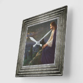 Christus der Erlöser Quadratische Wanduhr (Winkel)