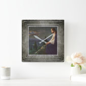 Christus der Erlöser Quadratische Wanduhr (Zuhause)