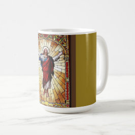 Christus der Erretter auf festem Glas Kaffeetasse