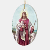 Christus Der gute Hirte Bernard Plockhorst 1878 Keramik Ornament (Links)