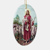 Christus Der gute Hirte Bernard Plockhorst 1878 Keramikornament (Rechts)
