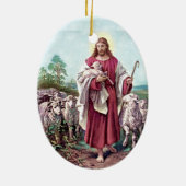 Christus Der gute Hirte Bernard Plockhorst 1878 Keramikornament (Hinten)