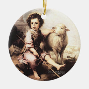 Christus der gute Hirte Keramik Ornament