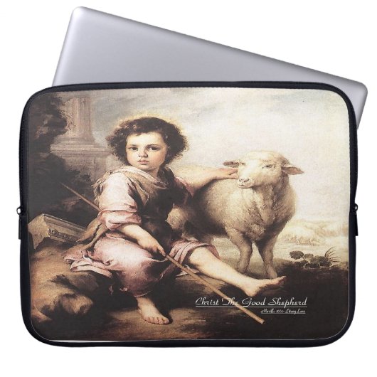 Christus der gute Hirte Laptopschutzhülle (Vorderseite)