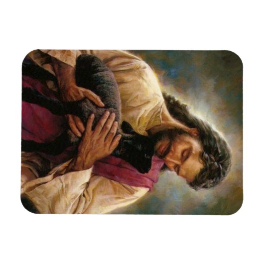Christus der gute Hirte Magnet (Horizontal)