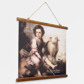Christus der gute Hirte Wandteppich Mit Holzrahmen (Gewinkelt)