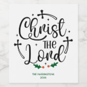 Christus der Herr Custom Weihnachten Religiös Weinetikett (Einzelnes Label)