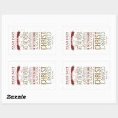 Christus der Herr Rechteckiger Aufkleber (Blatt)