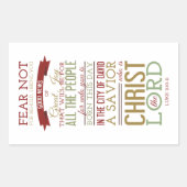 Christus der Herr Rechteckiger Aufkleber (Vorderseite)