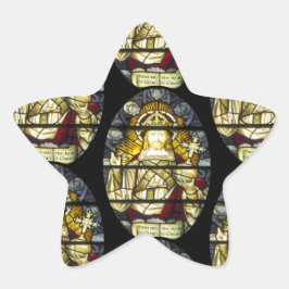 Christus der König festgehaltenes Glas Religiös Stern-Aufkleber