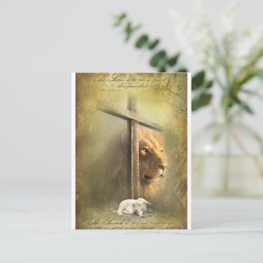 Christus der Löwe von Juda Postkarte (Stehend Vorderseite)