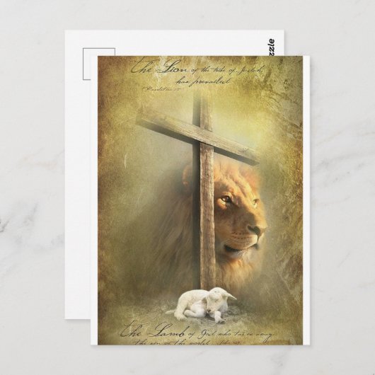 Christus der Löwe von Juda Postkarte (Vorne/Hinten)