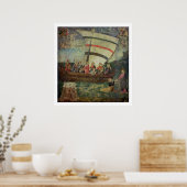 Christus, der nach dem "Navicella" auf dem Wasser  Poster (Küche)