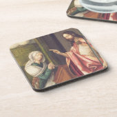 Christus der Redeemer, der eine Frau (Platte, Getränkeuntersetzer (Linke Seite)