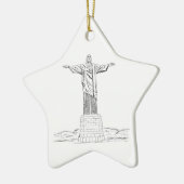 Christus der Redeemer Keramik Ornament (Links)