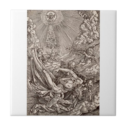 Christus, der von Engeln dem Himmel Geboren ist Fliese (Vorderseite)