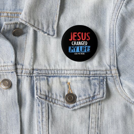 Christus Devo Jesus änderte mein Leben und Fragte  Button (Beispiel)