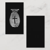Christus Fingerprint Christlich Jesus seine Mark Visitenkarte (Vorne/Hinten)