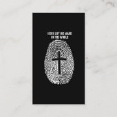 Christus Fingerprint Christlich Jesus seine Mark Visitenkarte (Vorderseite)