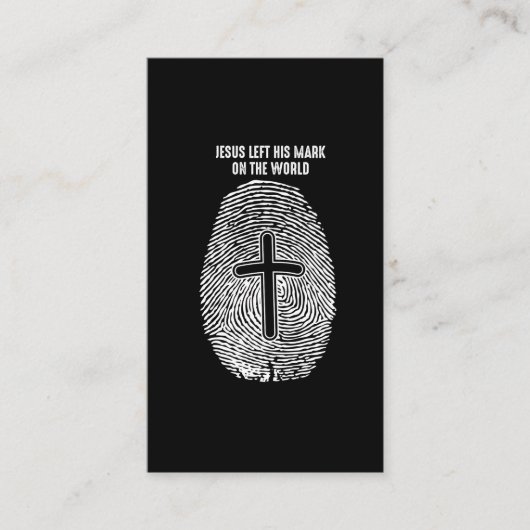 Christus Fingerprint Christlich Jesus seine Mark Visitenkarte (Vorderseite)