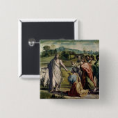 Christus Gebühr zu St Peter (Cartoon für das Sist Button (Vorne & Hinten)