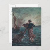 Christus geht auf Wasser Postkarte (Vorne/Hinten)