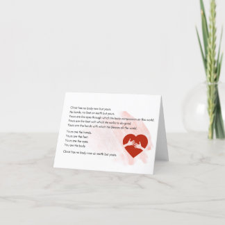 Christus hat jetzt keinen Körper außer deinen Mitt Dankeskarte