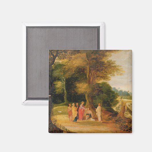 Christus Healing the Blind Man Magnet (Vorderseite/Rückseite)