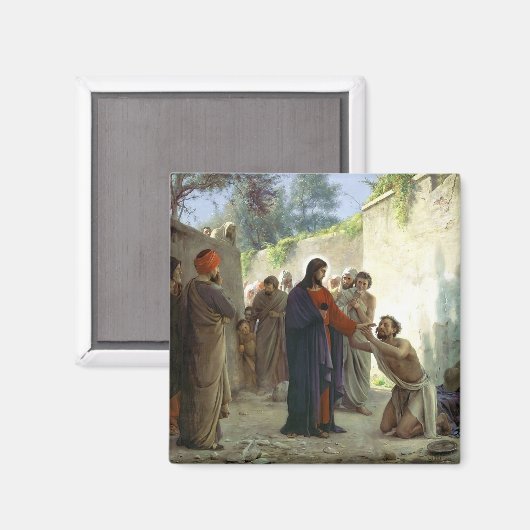 Christus Healing the Blind Man Magnet (Vorderseite/Rückseite)