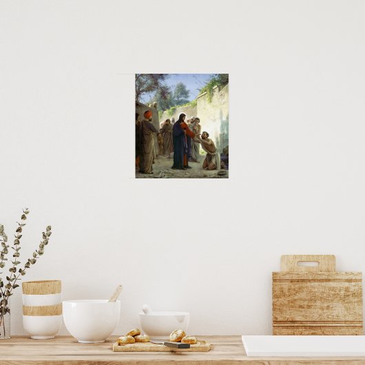 Christus Healing the Blind Man Poster (Küche)