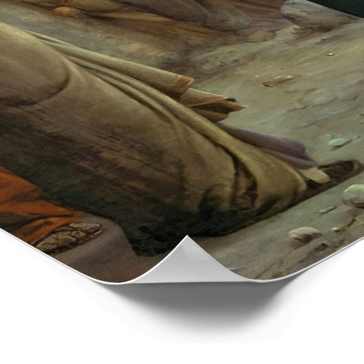 Christus Healing the Blind Man Poster (Ecke)