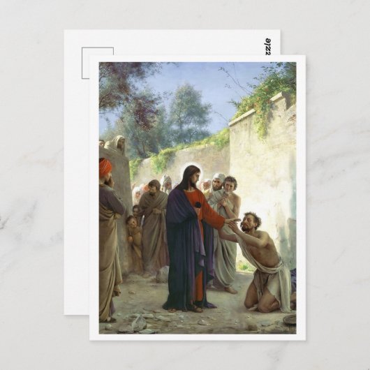 Christus Healing the Blind Man Postkarte (Vorne/Hinten)
