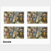 Christus Healing the Blind Rechteckiger Aufkleber (Blatt)