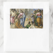 Christus Healing the Blind Rechteckiger Aufkleber (Tasche)