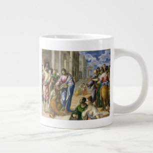 Christus heilt das Blinde Jumbo-Tasse