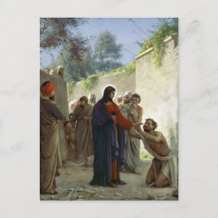 Christus heilt den Blinden von Carl Bloch Postkarte