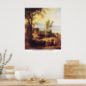 Christus heilt einen Blinden Mann von Joos De Momp Poster (Küche)