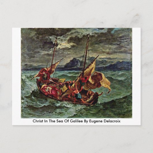 Christus im Galiläa von Eugene Delacroix Postkarte (Vorderseite)