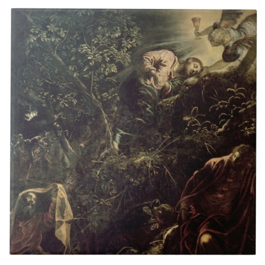 Christus im Garten von Gethsemane 2 Fliese (Vorderseite)