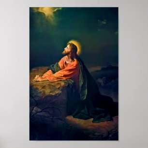 Christus im Garten von Gethsemane Druck Poster