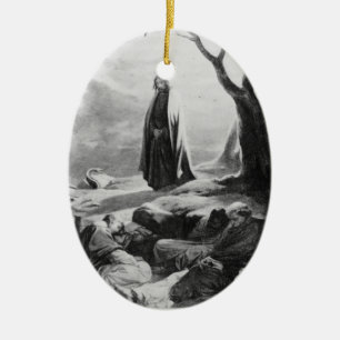 Christus im Garten von Gethsemane Keramikornament