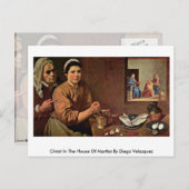 Christus im Haus Martha von Diego Velazquez Postkarte (Vorne/Hinten)