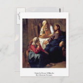 Christus im Haus Martha von Johannes Vermeer Postkarte (Vorne/Hinten)
