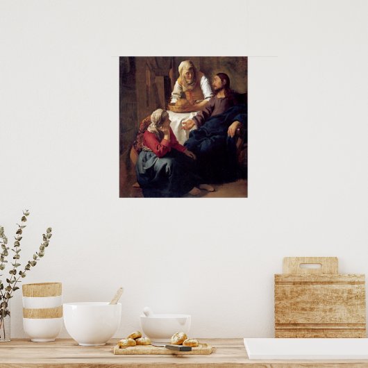 Christus im Haus von Maria und Martha Poster (Küche)
