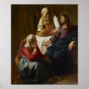 Christus im Haus von Martha & Mary Poster