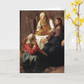 Christus im Haus von Martha, Mary von Johannes Ver Karte (Gelbe Blume)