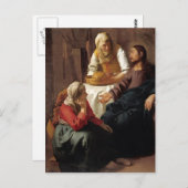 Christus im Haus von Martha, Mary von Johannes Ver Postkarte (Vorne/Hinten)